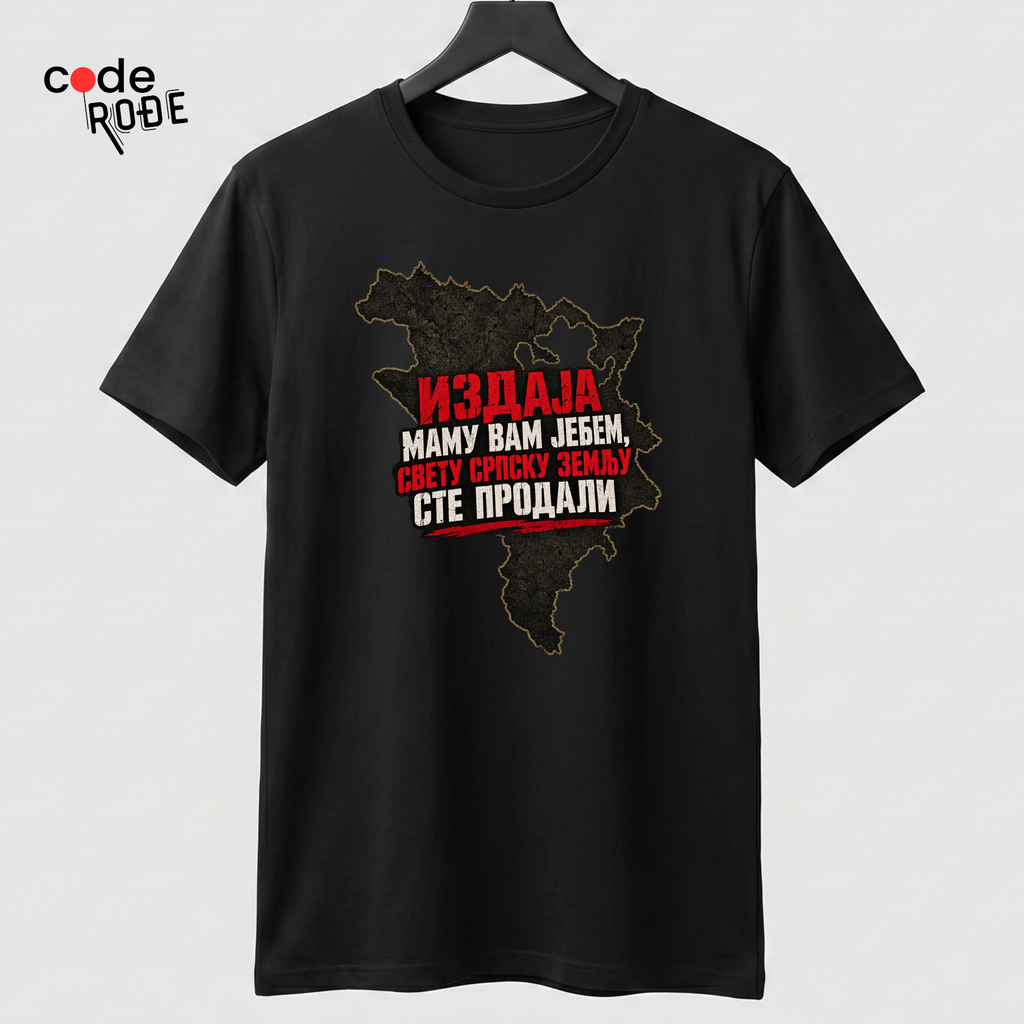 majica sa stampom crna code rodje izdaja sveta srpska zemlja republika srpska krajina , rane film
