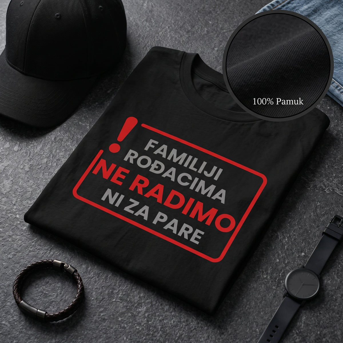 detalj dizajna upozorenje familiji rodjacima ne radimo ni za pare