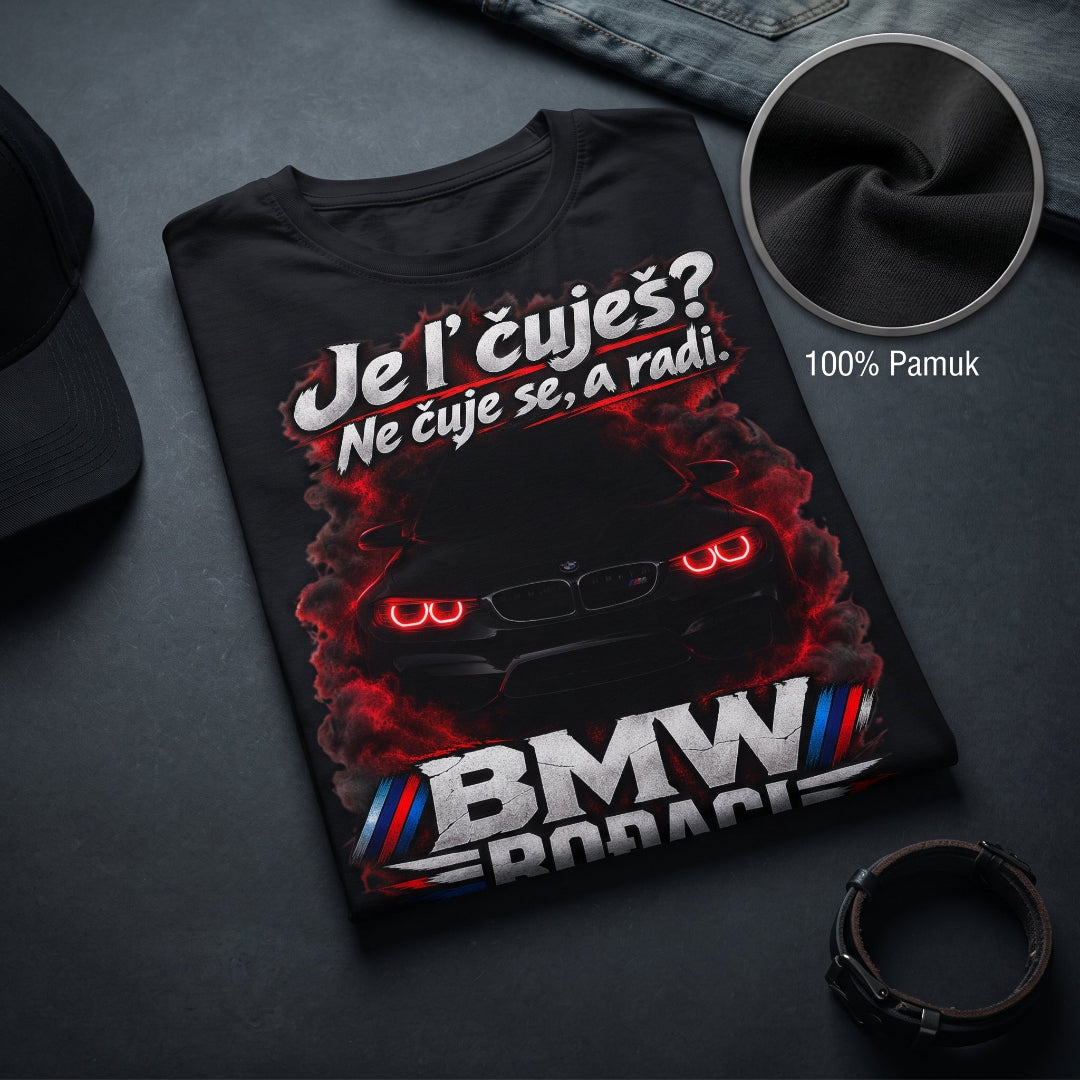 Crna majica bmw rodjaci, rane, onki , svaba, cika kure. 