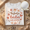 bela majica sa natpisom najbolja baba na svetu Srbija