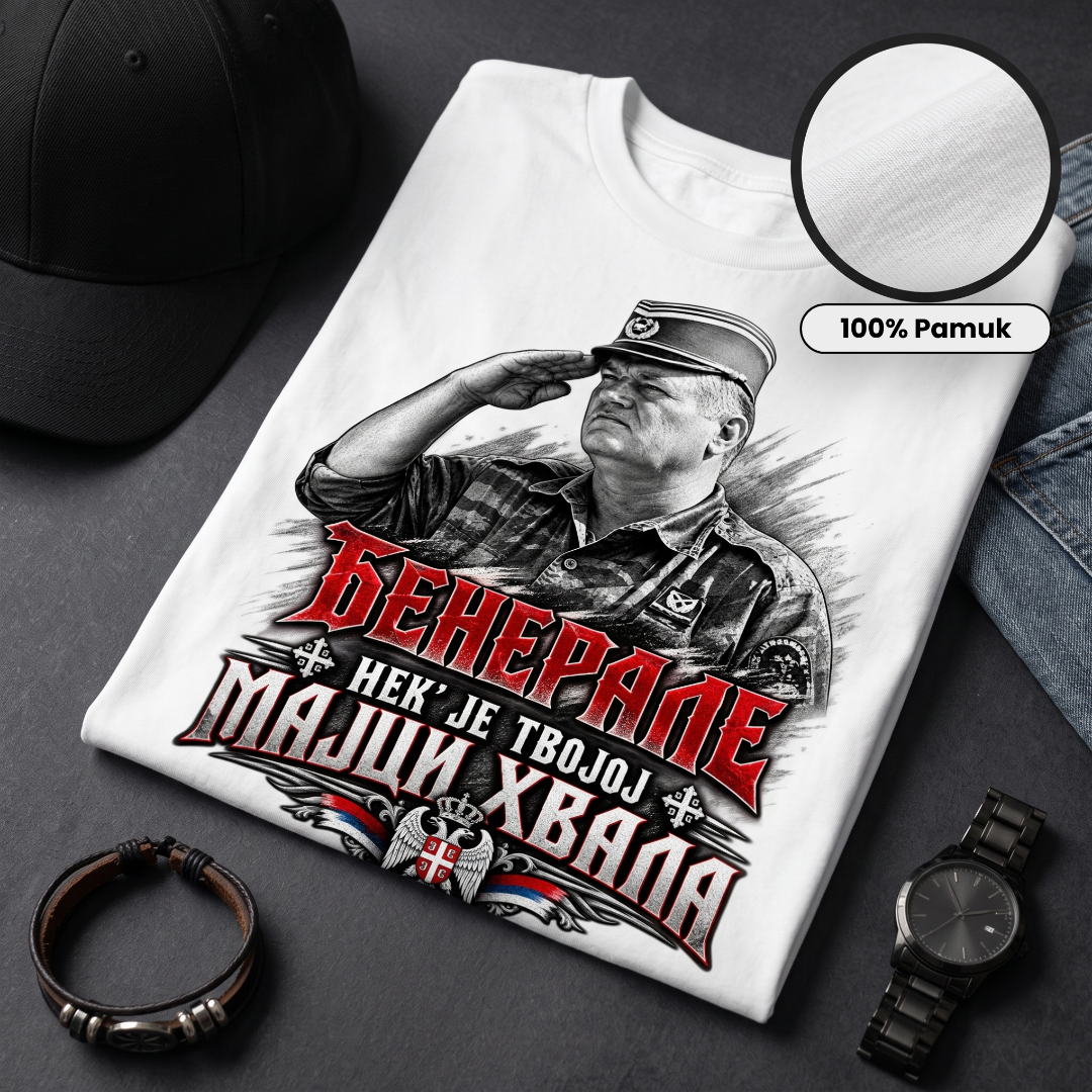 Patriotska bela majia , majice sa stampom code rodje