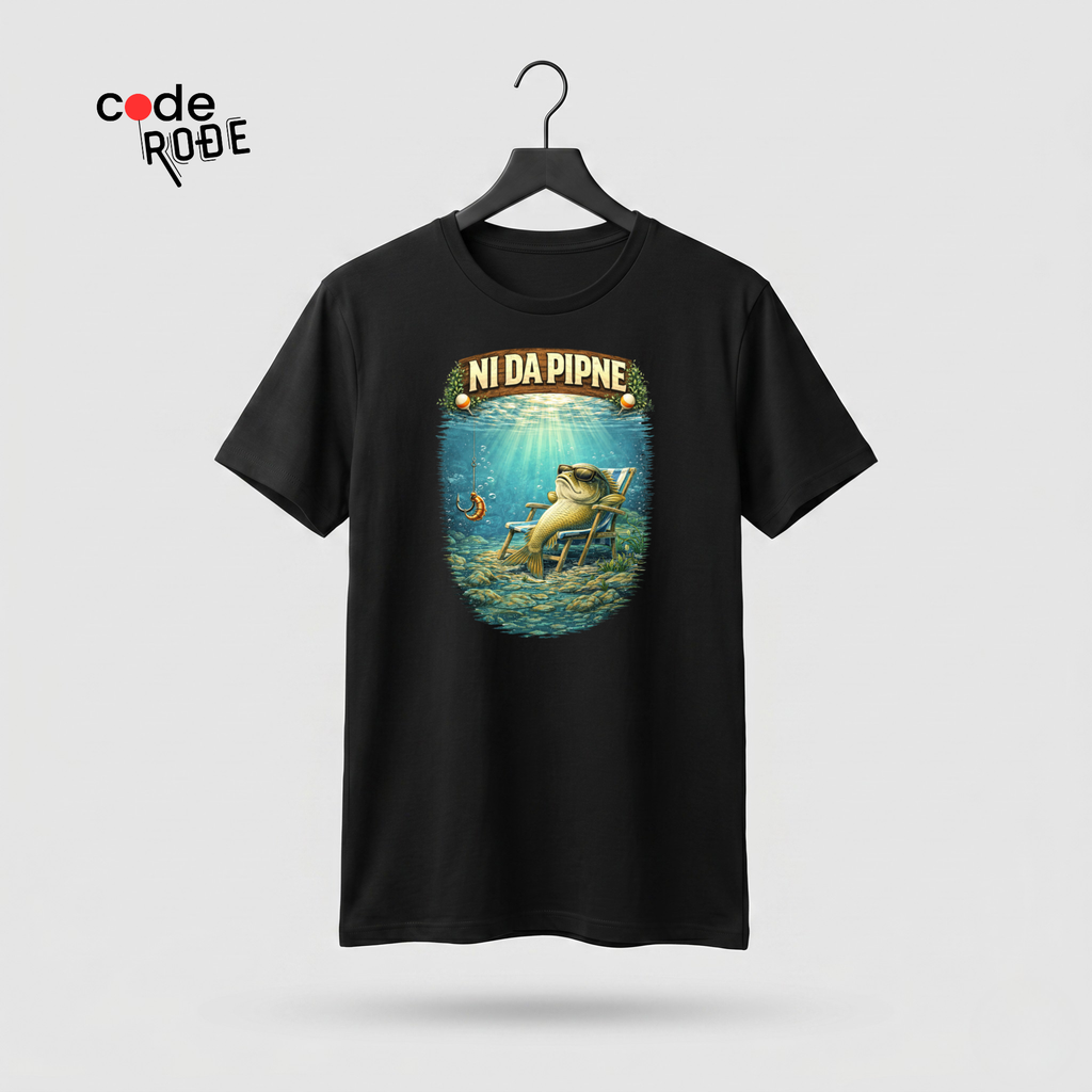 Crna majica ni da pipne unisex ode rođe poklon za tatu ,dedu, ujku
