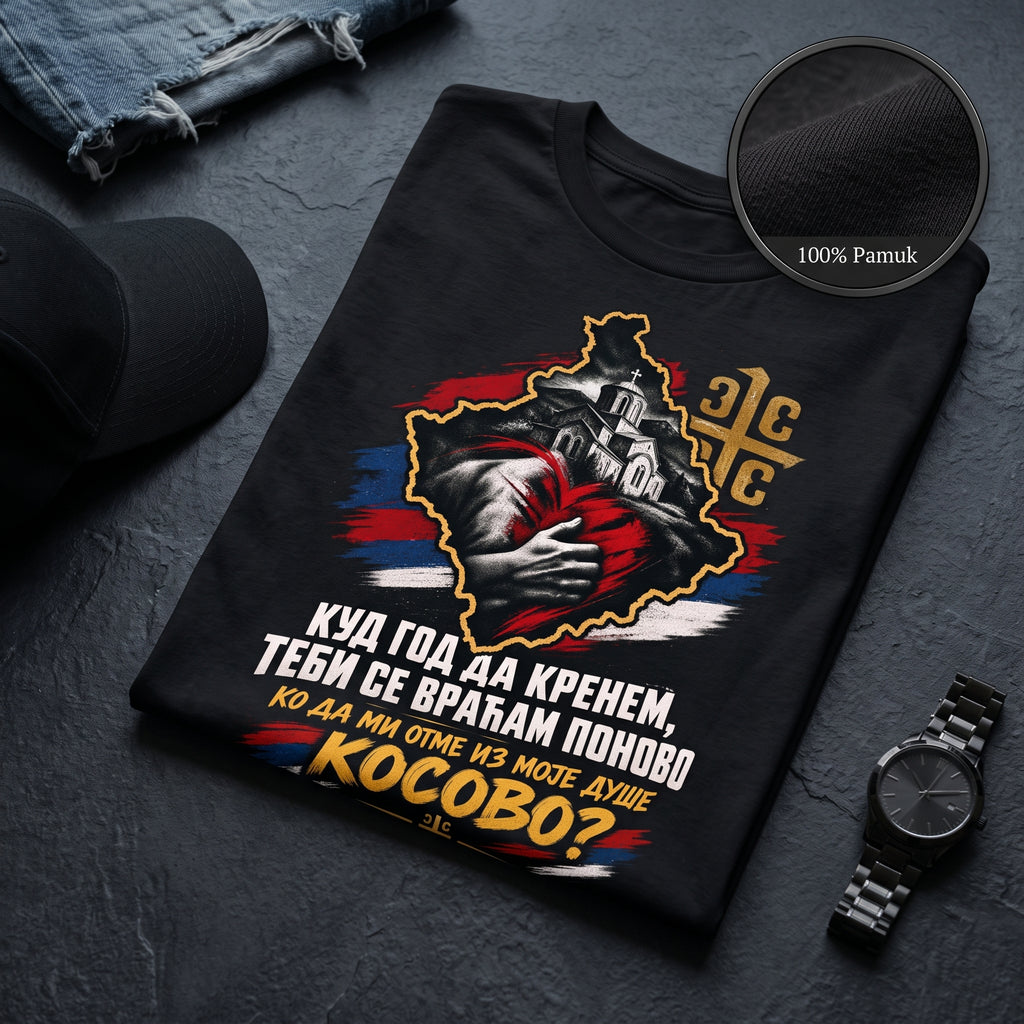 Kosovo srbija majica sa stampom. Crna majica , coderodje, poklon, 1389