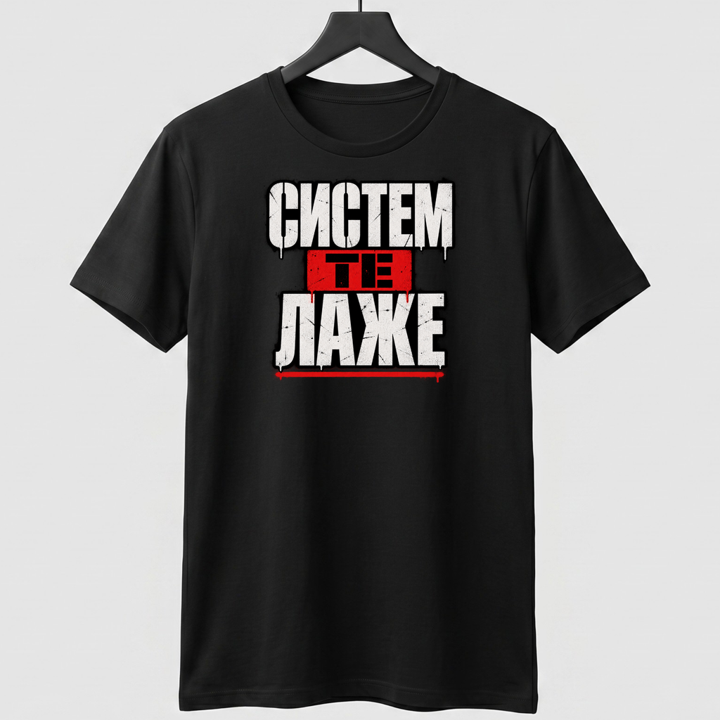 crna majica sistem te laze slobodna misao otpor sistemu Code Rode